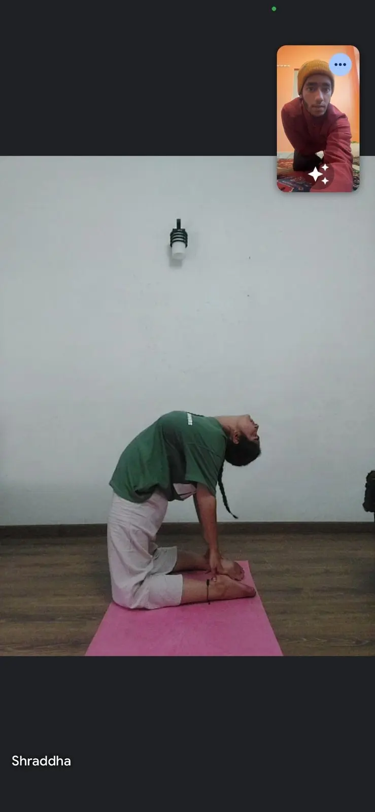 Smiling student after a completed recovery routine